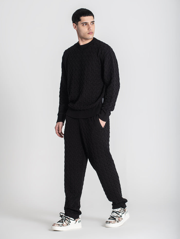 sweats / Black Snug Knit Sweat