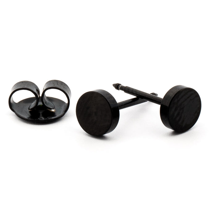 Black Stud Cartridge Earrings