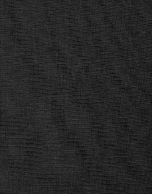 Black Washed Pure Linen Fabric