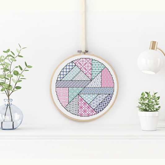 The Circle Blackwork Kit Blackwork Kit by Peppermint Purple