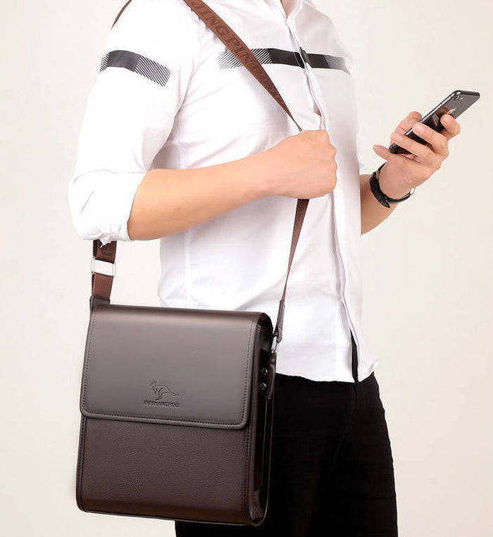 BM047 - Genuine Leather Men's Messenger Bag