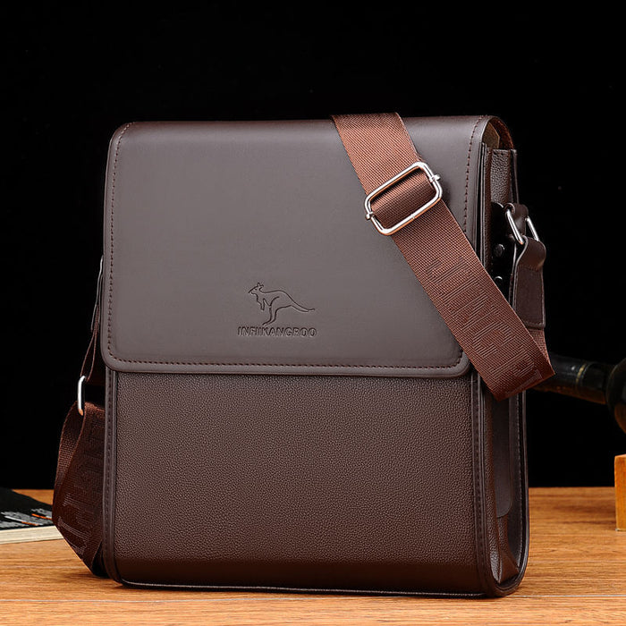 BM047 - Genuine Leather Men's Messenger Bag