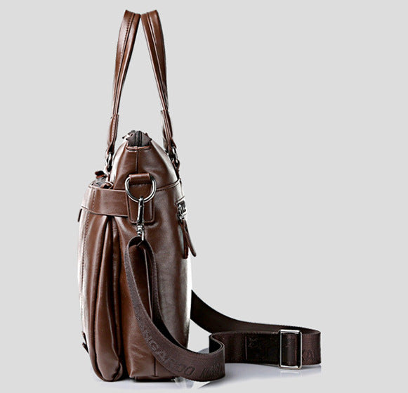 BM048 - Genuine Leather Retro Men's Messenger Bag