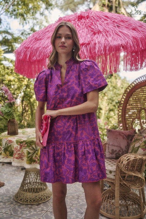 Candace Tiered Mini Dress Floral