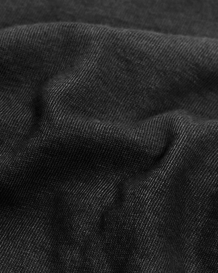 Charcoal Heather Gray Tall V-Neck showing detailed woven fabric texture.