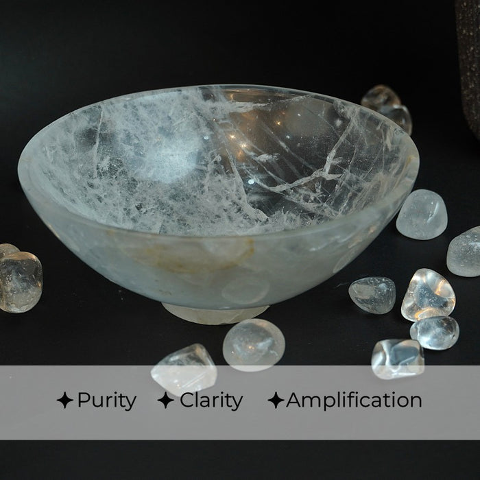 Clear Crystal 6 Inch Bowls – Clarity, Purification & Healing