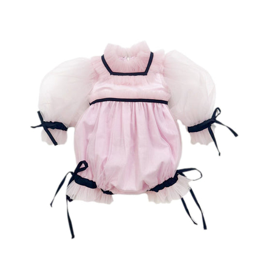 Coco-Pink Tulle Romper - Petite Maison Kids