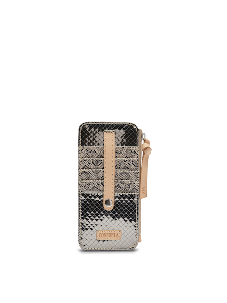 silver snakeskin wallet