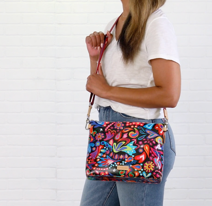 Consuela DOWNTOWN Sophie Black Swirly CROSSBODY