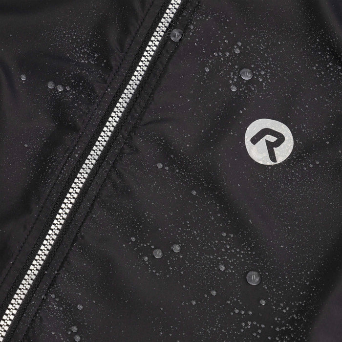 Detail van Rogelli Core windstopper heren zwart voorkant waterafstotend.