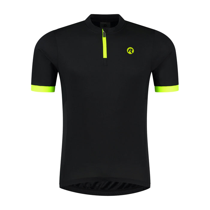 Rogelli Core fietsshirt heren zwart korte mouw voorkant.