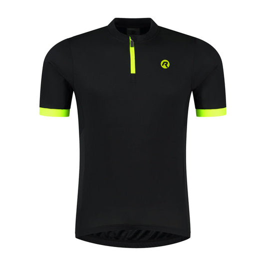 Rogelli Core fietsshirt heren zwart korte mouw voorkant.