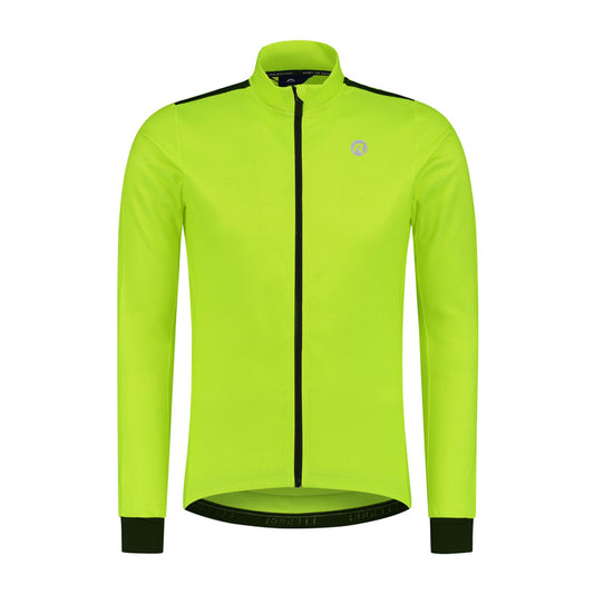 Rogelli Core fietsshirt heren fluor lange mouw voorkant.