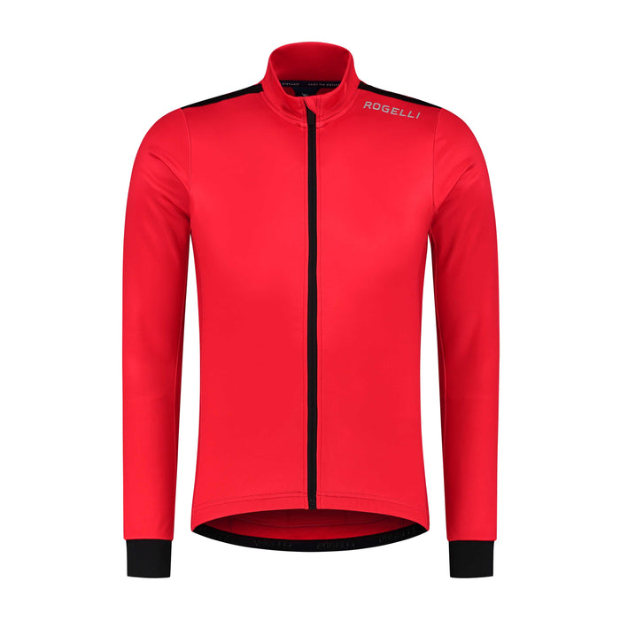 Rogelli Core fietsshirt heren rood lange mouw voorkant.