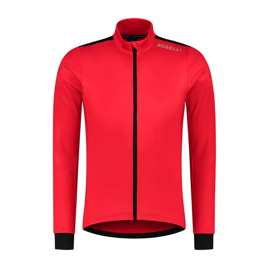 Rogelli Core fietsshirt heren rood lange mouw voorkant.