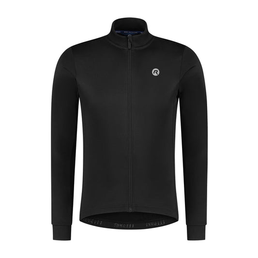 Rogelli Core fietsshirt heren zwart lange mouw voorkant.