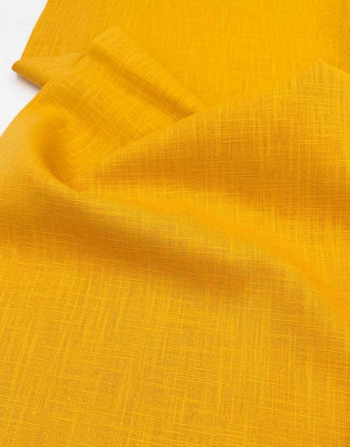Corn Yellow Washed Linen-Handle Fabric