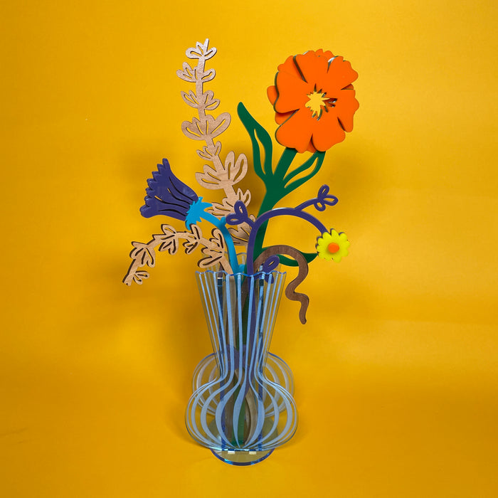 Delicate Etched Bud Vase