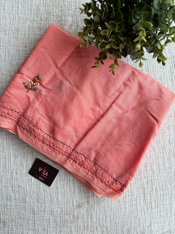 Emb Mul chanderi saree