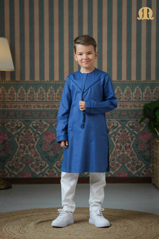 Emrati Kurta Set Blue For Kids