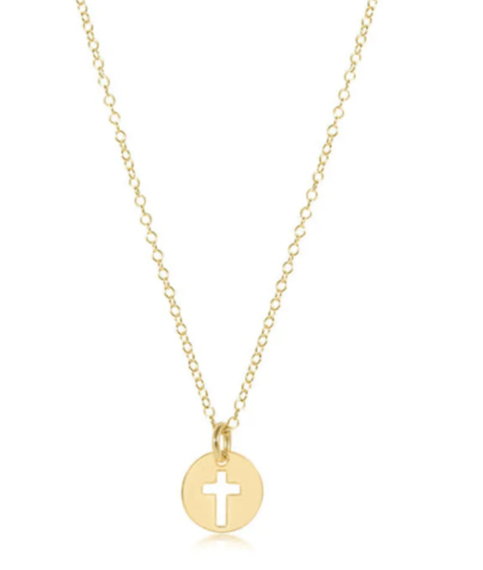 Enewton - egirl 14" Necklace Gold - Blessed Gold Disc - Findlay Rowe Designs