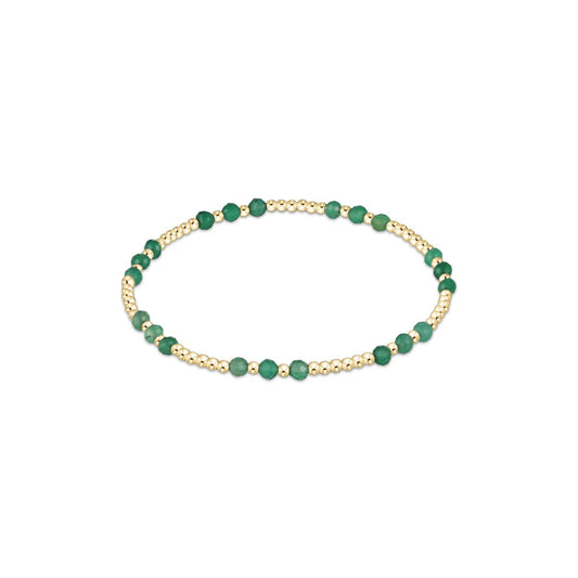 Enewton - Gemstone Gold Joy Pattern 3mm Bead Bracelet - Green Onyx - Findlay Rowe Designs