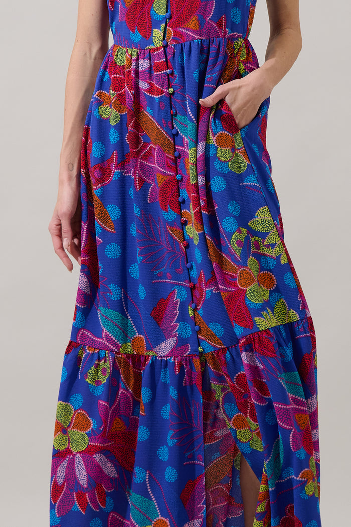 Evianna Button Down Maxi Dress Tropical