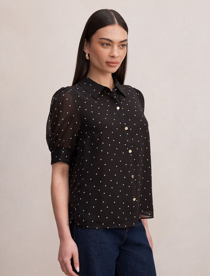 Faye Short Sleeve Blouse Forever New