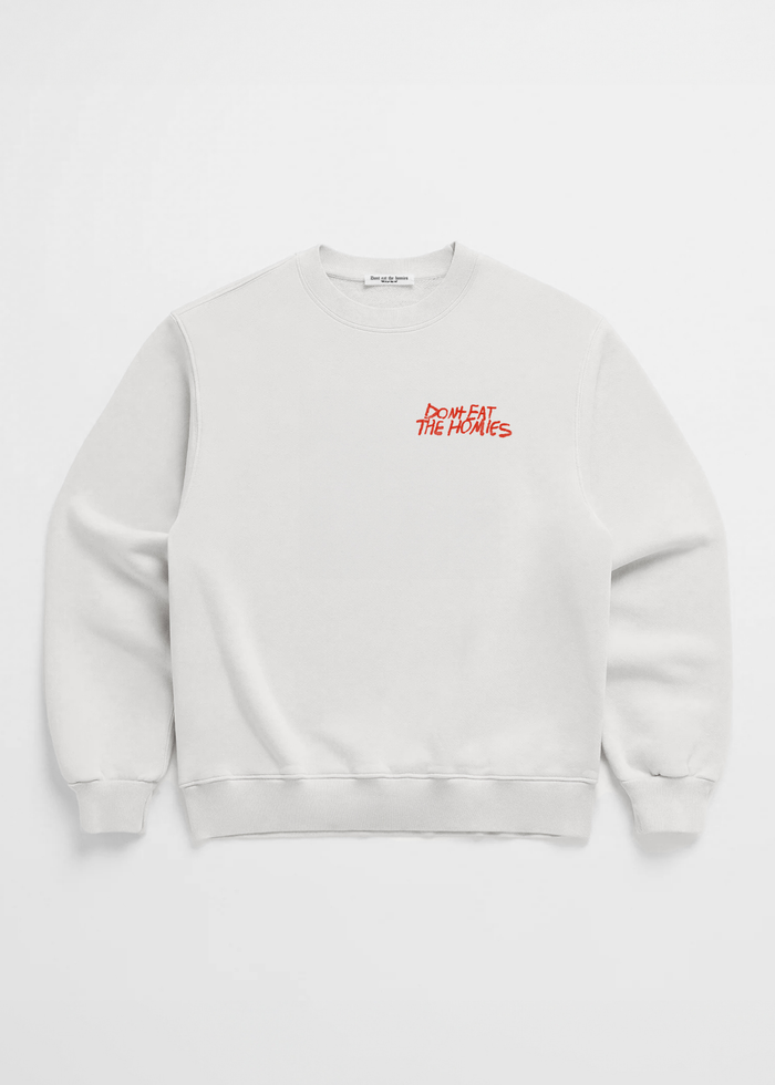 DONT EAT THE HOMIES CREWNECK SWEATSHIRT VEGAN STREETWEAR CLOTHING