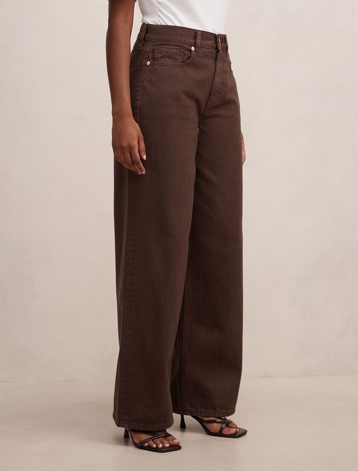 Gia Petite High Rise Wide Leg Jeans Forever New