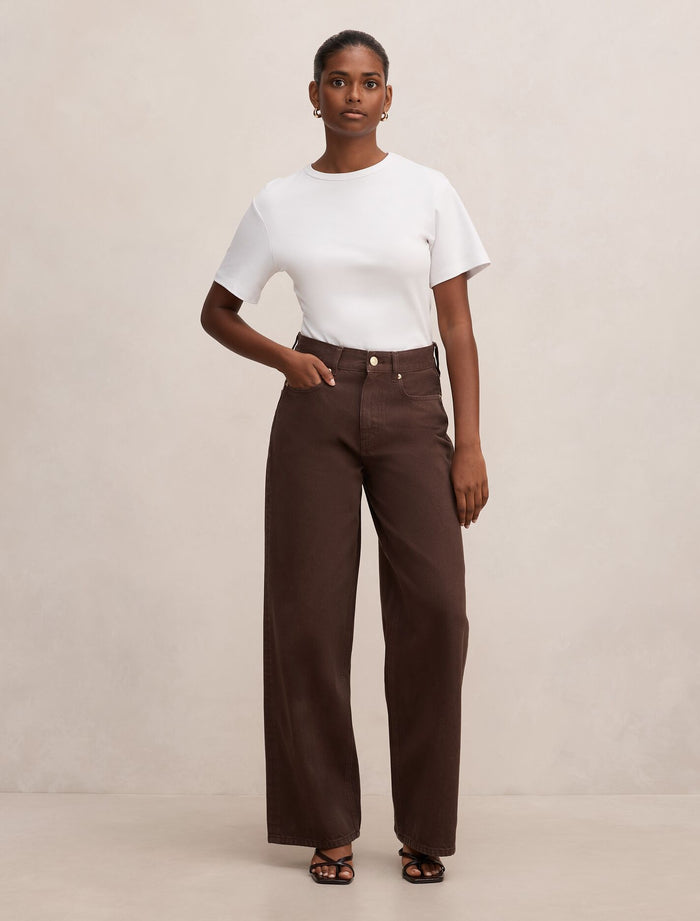 Gia Petite High Rise Wide Leg Jeans Forever New
