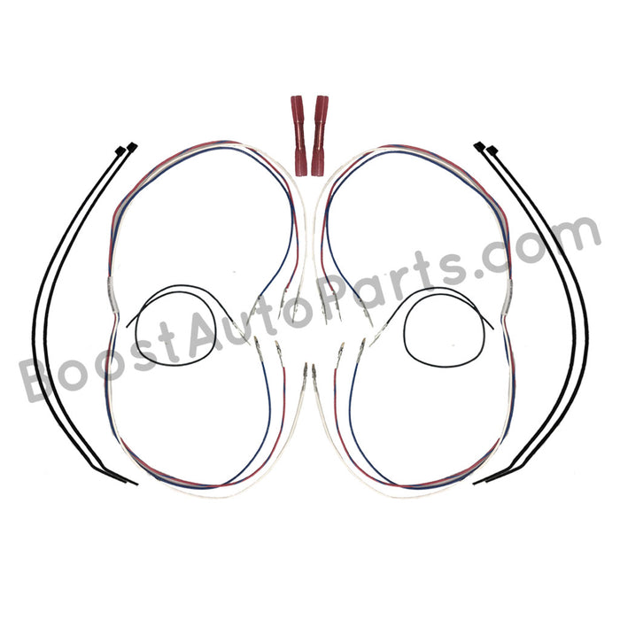 A set of vehicle door harnesses with various colored wires for 2014-2019 Silverado and Sierra models.