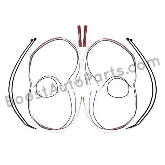 A set of vehicle door harnesses with various colored wires for 2014-2019 Silverado and Sierra models.