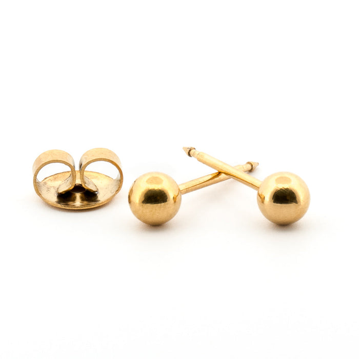 Gold Ball Stud Cartridge pack Earrings