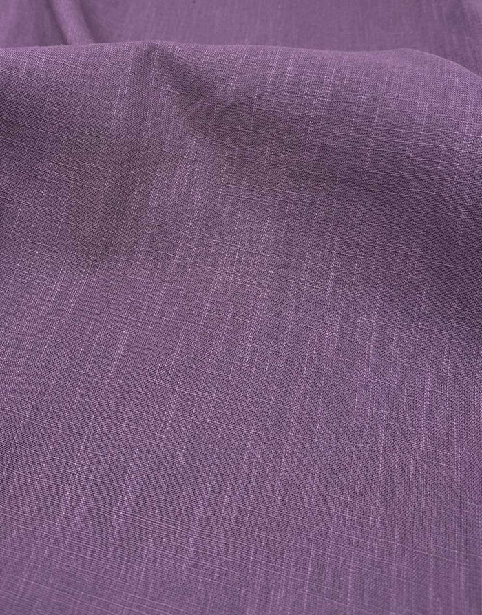 Grape Washed Linen Cotton Fabric