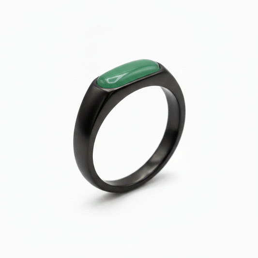 Greenstone Black Ring — CRUX