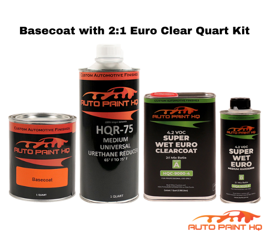 Harley Davidson Kinetic Green Basecoat Clearcoat Quart Complete Paint Kit