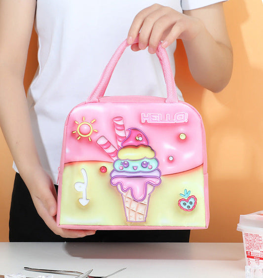 HD669 - Cute Cartoon Insulated Thermal Lunch Bag