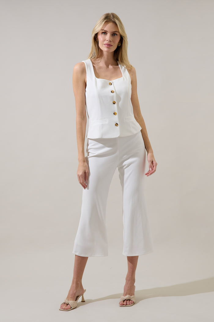 Hemary Button Down Sleeveless Top