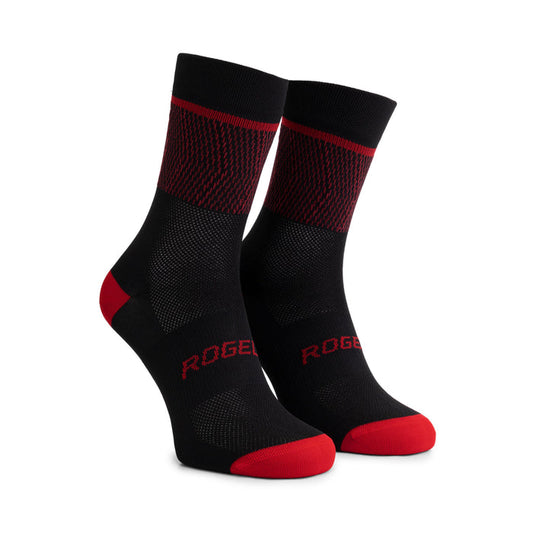 Rogelli Hero II fietssokken winter heren zwart en rood.