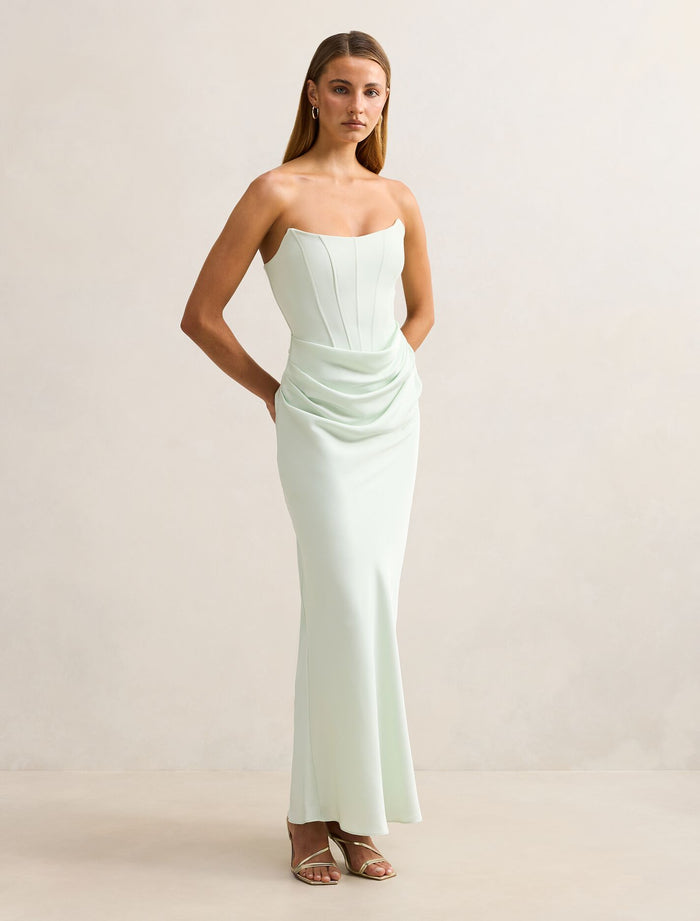 Isra Drape Strapless Maxi Dress Forever New