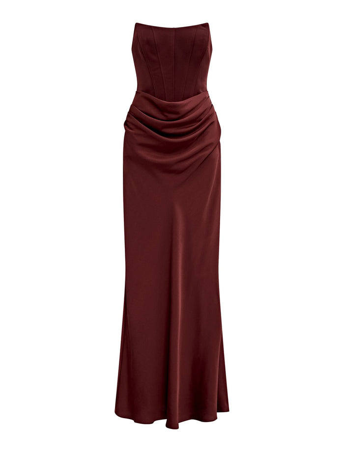 Isra Drape Strapless Maxi Dress Forever New