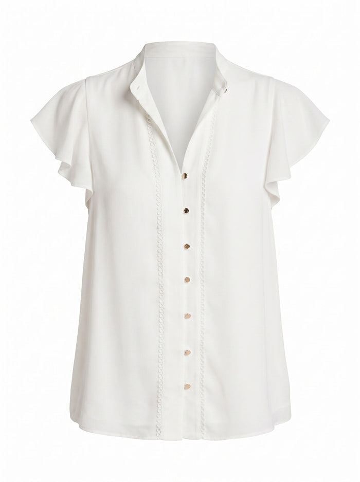 Jennie Flutter Sleeve Blouse Forever New