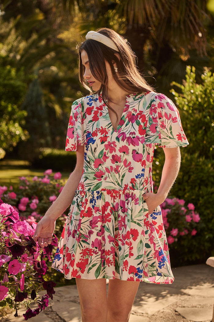 Kivia Blossom Rock A By Trapeze Mini Dress