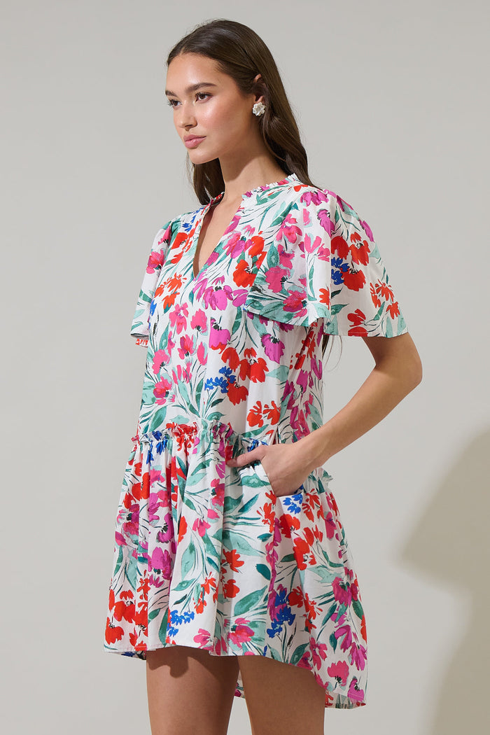 Kivia Blossom Rock A By Trapeze Mini Dress