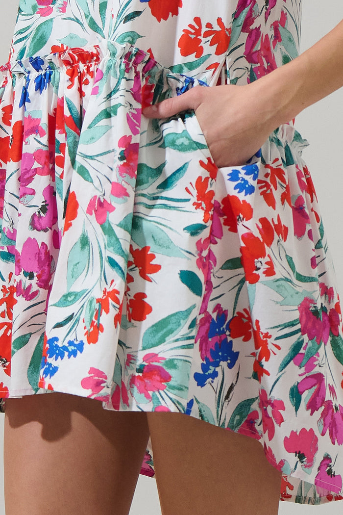 Kivia Blossom Rock A By Trapeze Mini Dress
