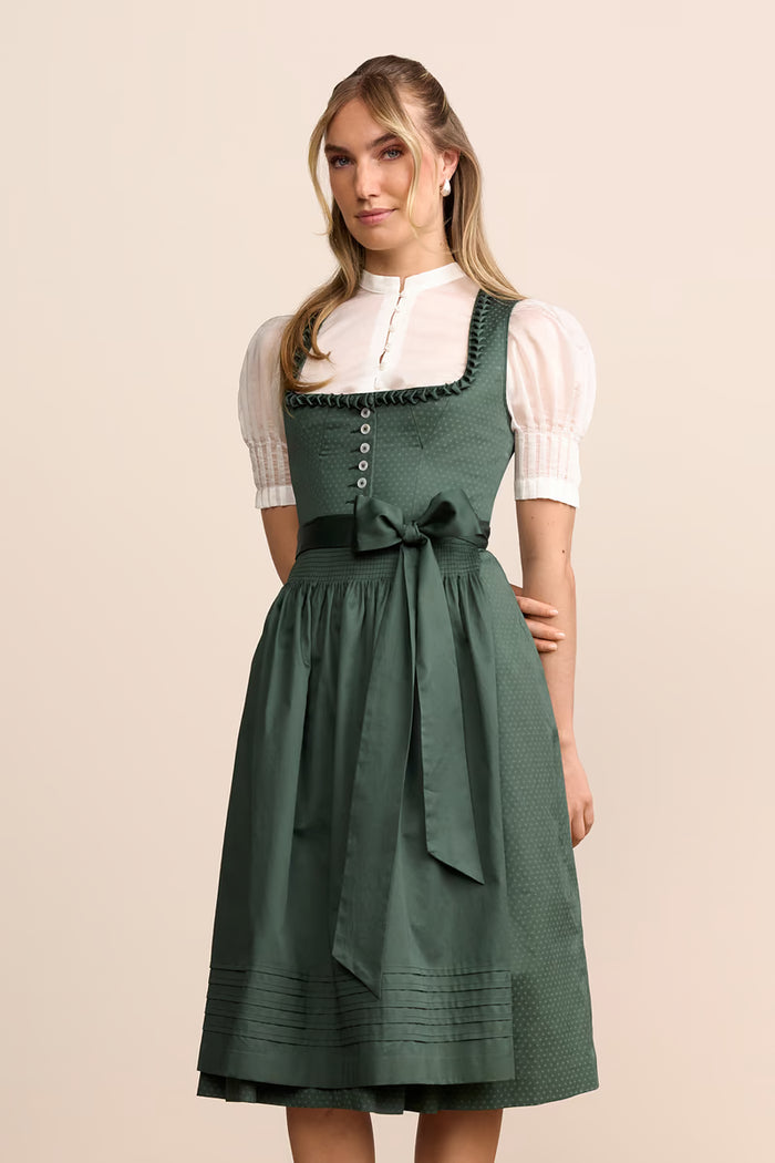 Kruger Naelia Long Dirndl, Green — 70cm 2pc Set