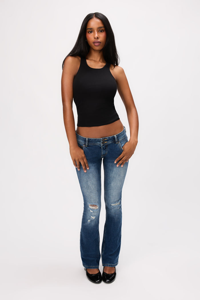 Lani Low Rise Flare Denim in Brittany Blue Wash