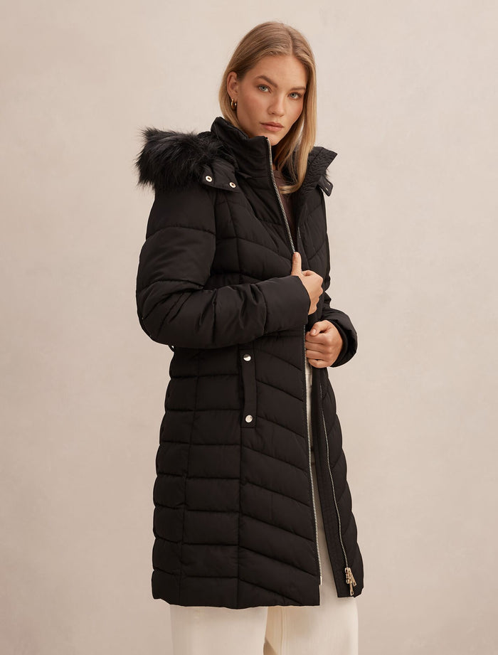 Layla Long Puffer Jacket Forever New
