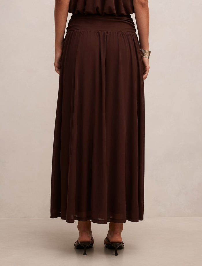 Layne Gathered Basque Maxi Skirt Forever New